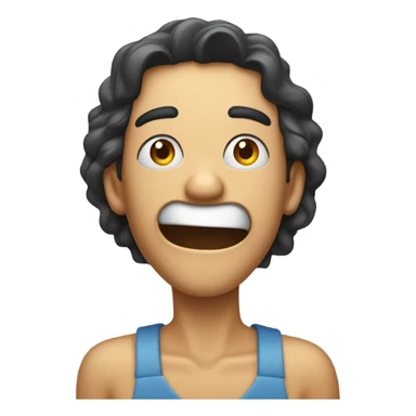 Nervous smiling sticker