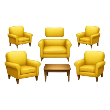Yellow chairs sticker