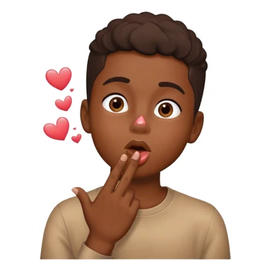 Black boy blowing kiss sticker