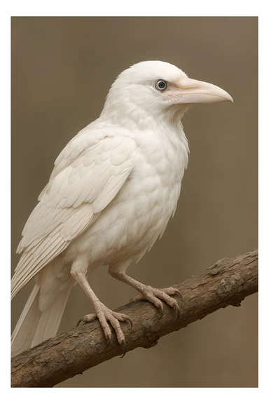 a white crow with no clothes sticker