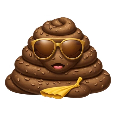 Poop with sunglasses sticker