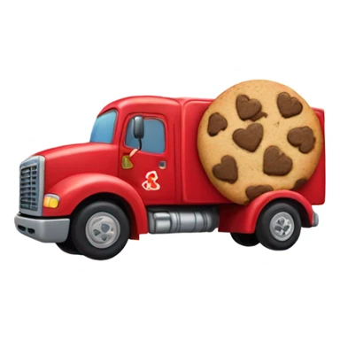 cookie heart with semi truck sticker