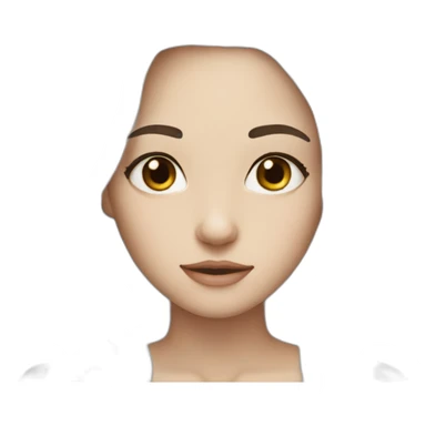 White haired girl black eyes and freckles sticker