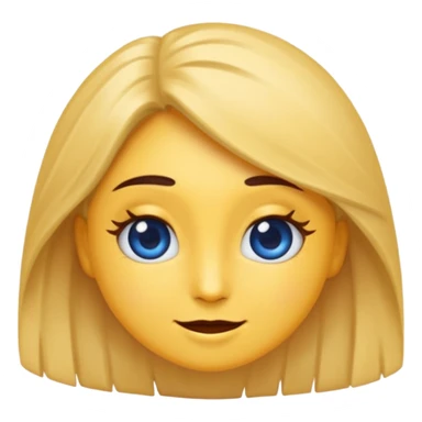 Un emoji myrtille féminin avec des cils  sticker