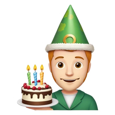 Irish man celebrating his birthday sticker