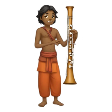 Erlandskian Jawekauo Flute Instrument Ethnic sticker