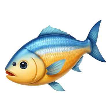 make a single small cooked fish  sticker