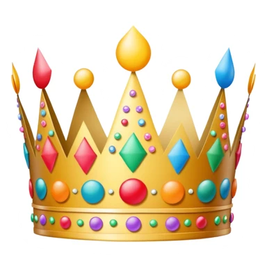 Decorated Paper Birthday crown sticker