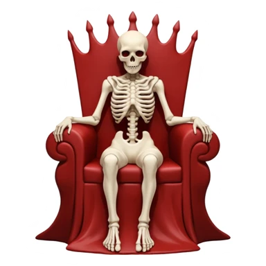Abstract throne formed from intertwined human silhouettes, erotic horror sticker