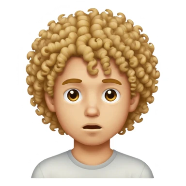 bad smelled curly boy sticker