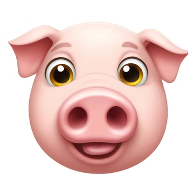pig rolling his eyes sticker
