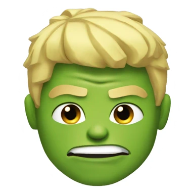 hulk with blond hair and a nose ring sticker