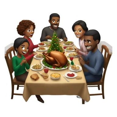 Christmas dinner with family sticker
