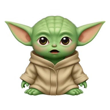 baby yoda shocked face sticker