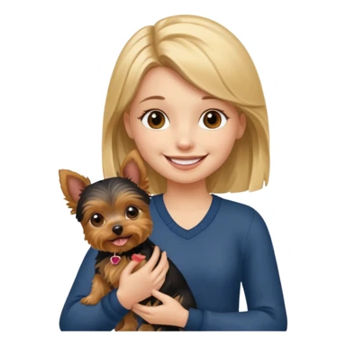 girl with yokie dog sticker