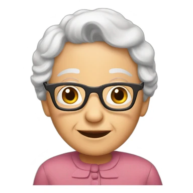 Granny in love with grandfather sticker