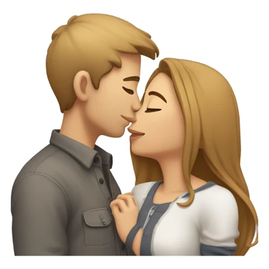 girl and guy kissing sticker