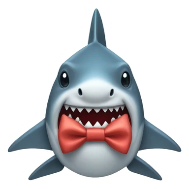 Shark wearing a bow sticker