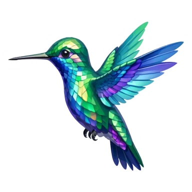 A colorful hummingbird  sticker