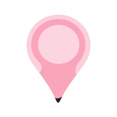 pink location pin sticker