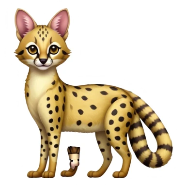 Colorful Serval-Genet-Civet-hybrid, full body sticker