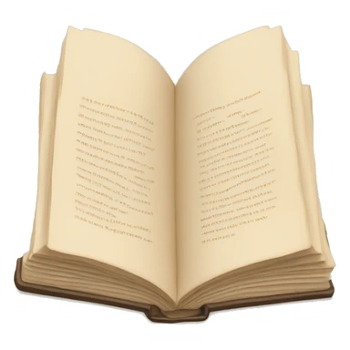 An open, hardcover book, depicted with a beige cover.  sticker