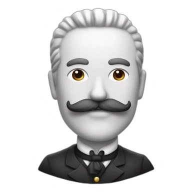 Dictateur avec une moustache carrée petite au dessous de la bouche sticker