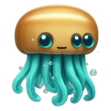 Peanut butter cute jellyfish warrior sticker