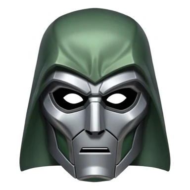 Doctor Doom silver mask sticker