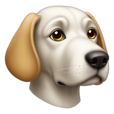 a dog with a long muzzle in profile sticker