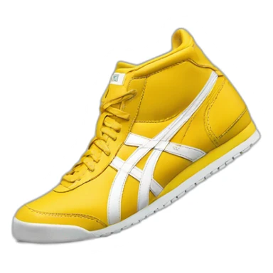 yellow onitsuka tiger sneakers sticker