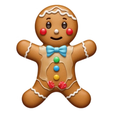 Sad gingerbread man sticker