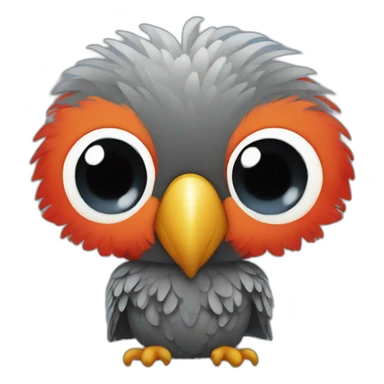 Little parrot in a costume sticker