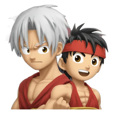Luffy vs Inuyasha sticker