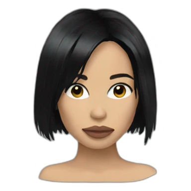 Zoë kravitz with black hair sticker