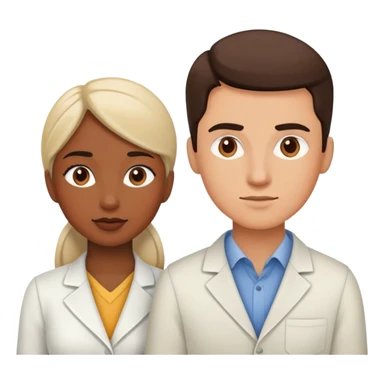 Woman and man working as a team sticker