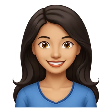 mujer colombiana con pelo largo sticker