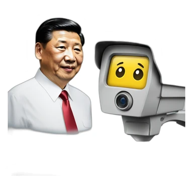 Xi jinping watching security cameras sticker