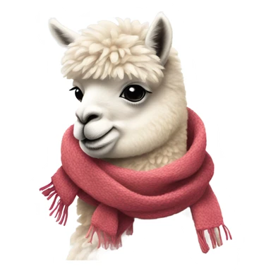 alpaca wearing a scarf  sticker