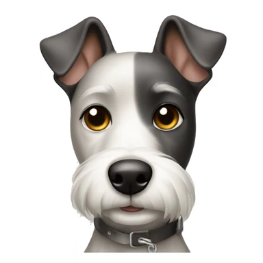 Salt and pepper colored dog terrier sticker
