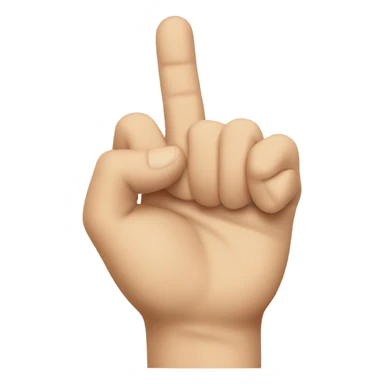 Upside down ok hand sticker