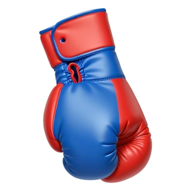 Red and blue boxing glove sticker