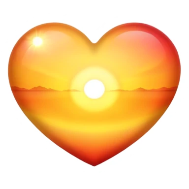 Heart with sunrise colours  sticker