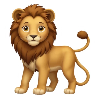 in lion family, only Kid Girl lion., full body, single tail sticker
