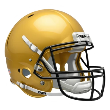 College football player helmet in gold color  sticker
