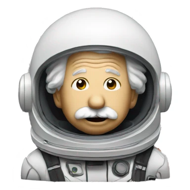albert einstein with astronaut helmet sticker