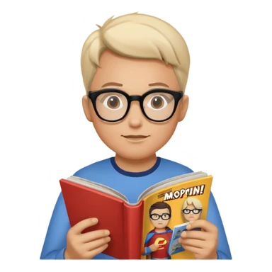 a comic book reader sticker