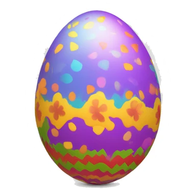 Colorful Easter egg with vibrant colors sticker