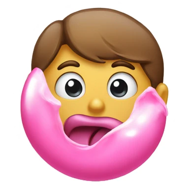 emoji blowing bubble gum  sticker