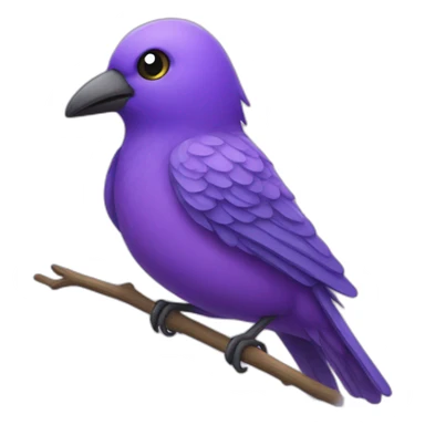 Purple bird sticker